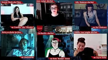 play Episódio 18 da Universidade de Monstros - um fim de aula desconhecido com Girlbot div, Roxxie Moth, Rickyxxxrails, Dahlia von Knight, Lilly Demona e Jane Judge